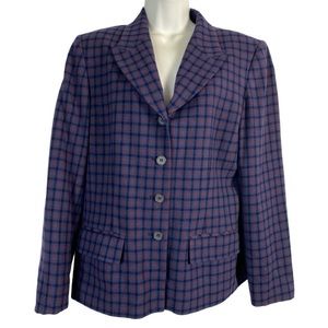 Pendleton Plaid Wool Blazer Size 10
